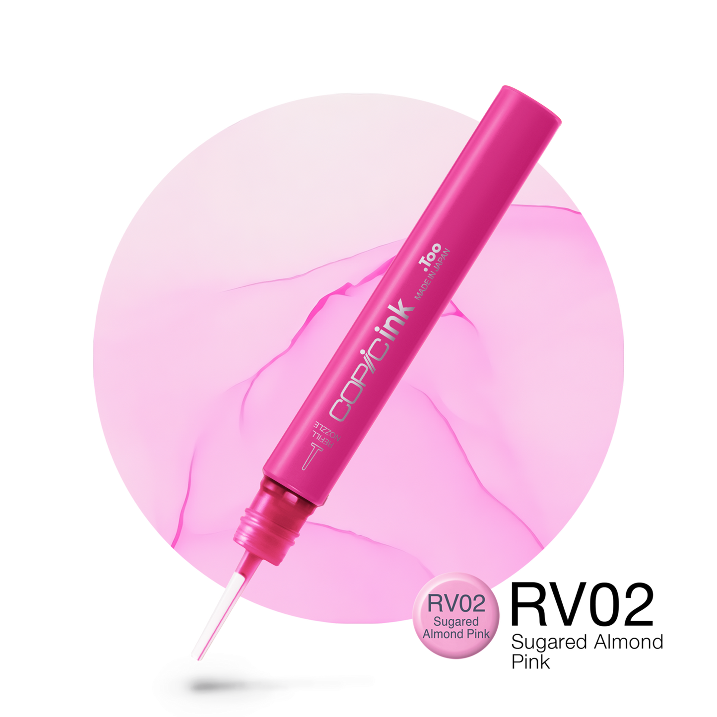 Copic Ink Refill RV02 Sugared Almond Pink <inline style="float: right; margin-right: 10px; background-color: rgb(250, 213, 230);">&nbsp;&nbsp;&nbsp;&nbsp;&nbsp;&nbsp; </inline>