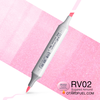 Copic Sketch RV02 Sugared Almond Pink Marker <inline style="float: right; margin-right: 10px; background-color: rgb(250, 213, 230);">&nbsp;&nbsp;&nbsp;&nbsp;&nbsp;&nbsp; </inline>