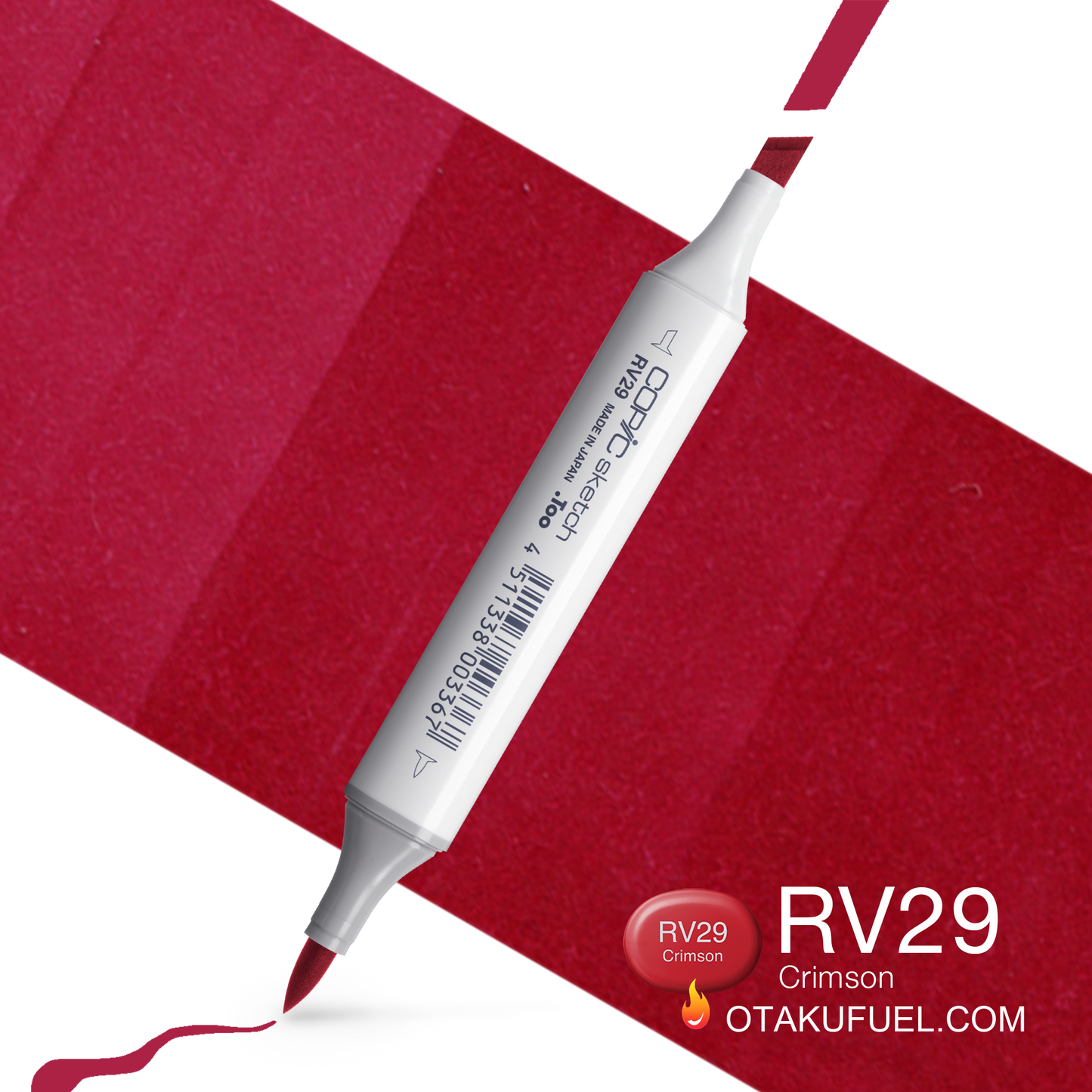 Copic Sketch RV29 Crimson Marker <inline style="float: right; margin-right: 10px; background-color: rgb(240, 71, 128);">&nbsp;&nbsp;&nbsp;&nbsp;&nbsp;&nbsp; </inline>