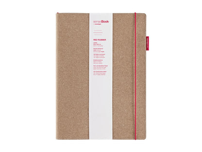senseBook 8x11 Red Rubber Ruled