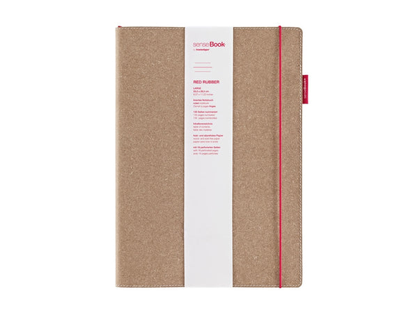 senseBook 8x11 Red Rubber Ruled
