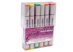 * * Copic Sketch Set of 12 Soft Pastels Markers
