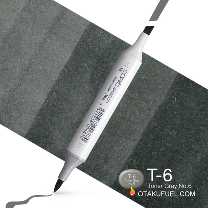 Copic Sketch T6 Toner Gray No. 6 Marker <inline style="float: right; margin-right: 10px; background-color: rgb(147, 148, 143);">&nbsp;&nbsp;&nbsp;&nbsp;&nbsp;&nbsp; </inline>