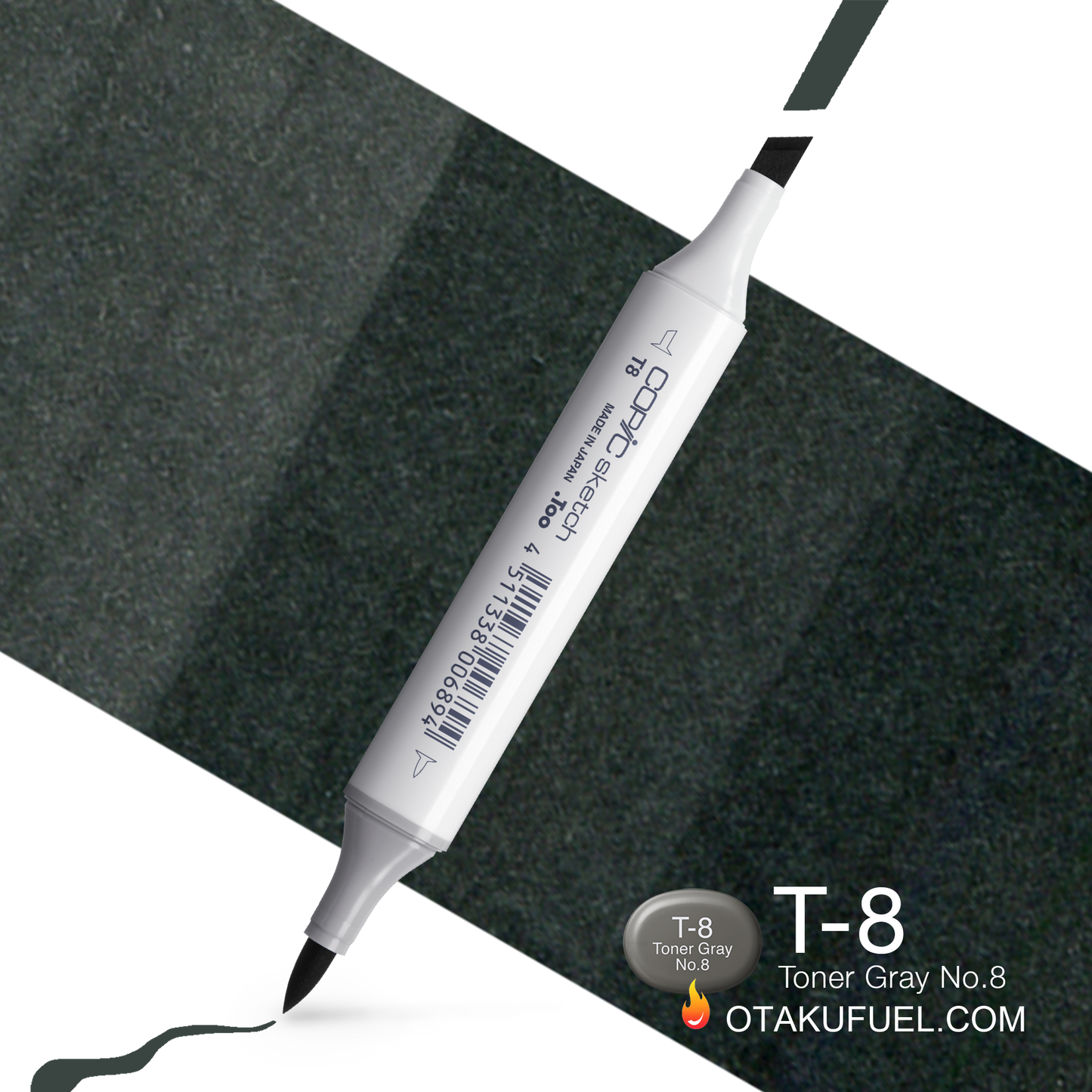 Copic Sketch T8 Toner Gray No. 8 Marker <inline style="float: right; margin-right: 10px; background-color: rgb(99, 98, 96);">&nbsp;&nbsp;&nbsp;&nbsp;&nbsp;&nbsp; </inline>