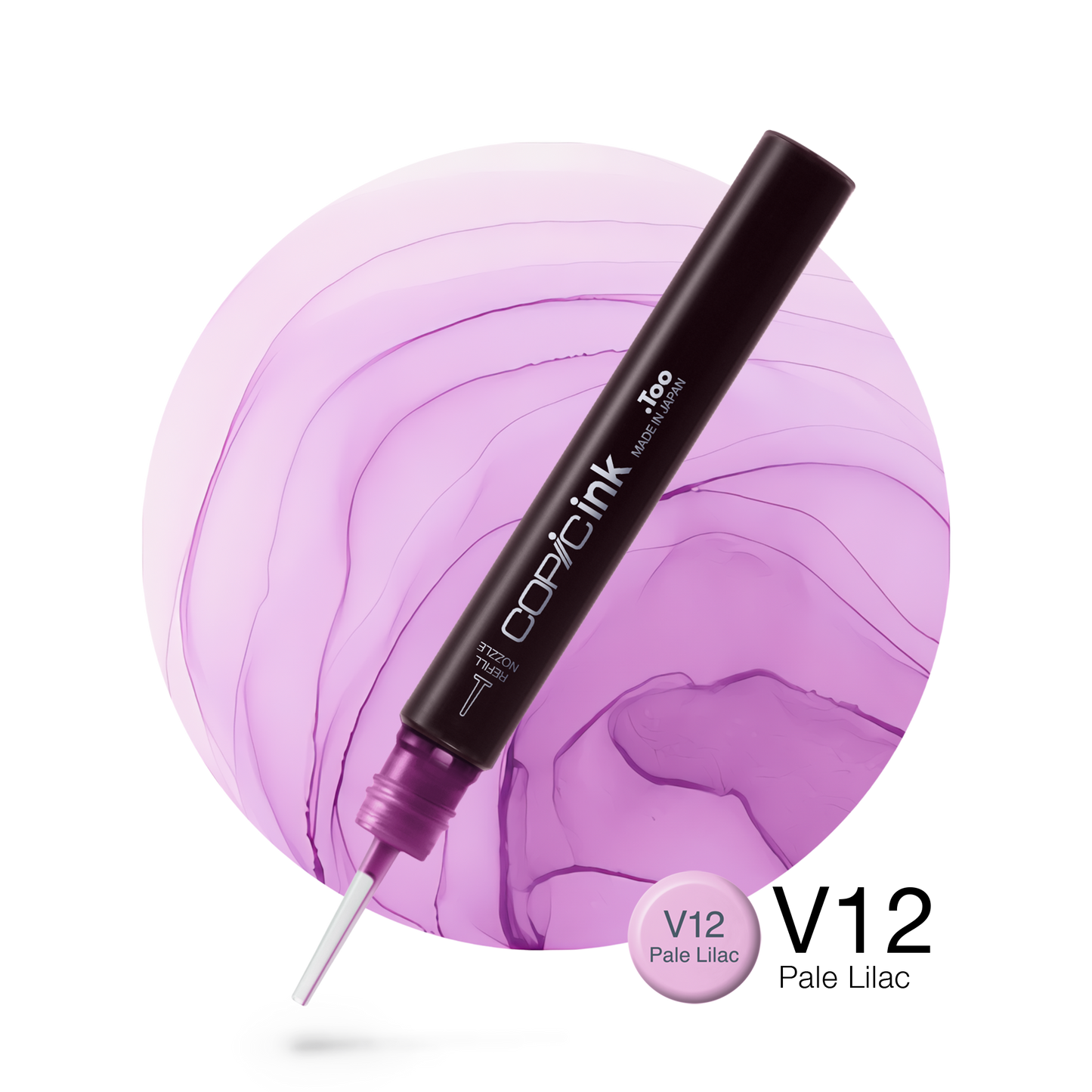 Copic Ink Refill V12 Pale Lilac <inline style="float: right; margin-right: 10px; background-color: rgb(230, 170, 206);">&nbsp;&nbsp;&nbsp;&nbsp;&nbsp;&nbsp; </inline>