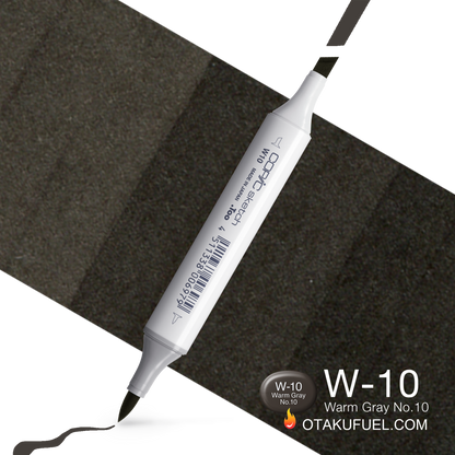 Copic Sketch W10 Warm Gray No. 10 Marker <inline style="float: right; margin-right: 10px; background-color: rgb(230, 231, 223);">&nbsp;&nbsp;&nbsp;&nbsp;&nbsp;&nbsp; </inline>