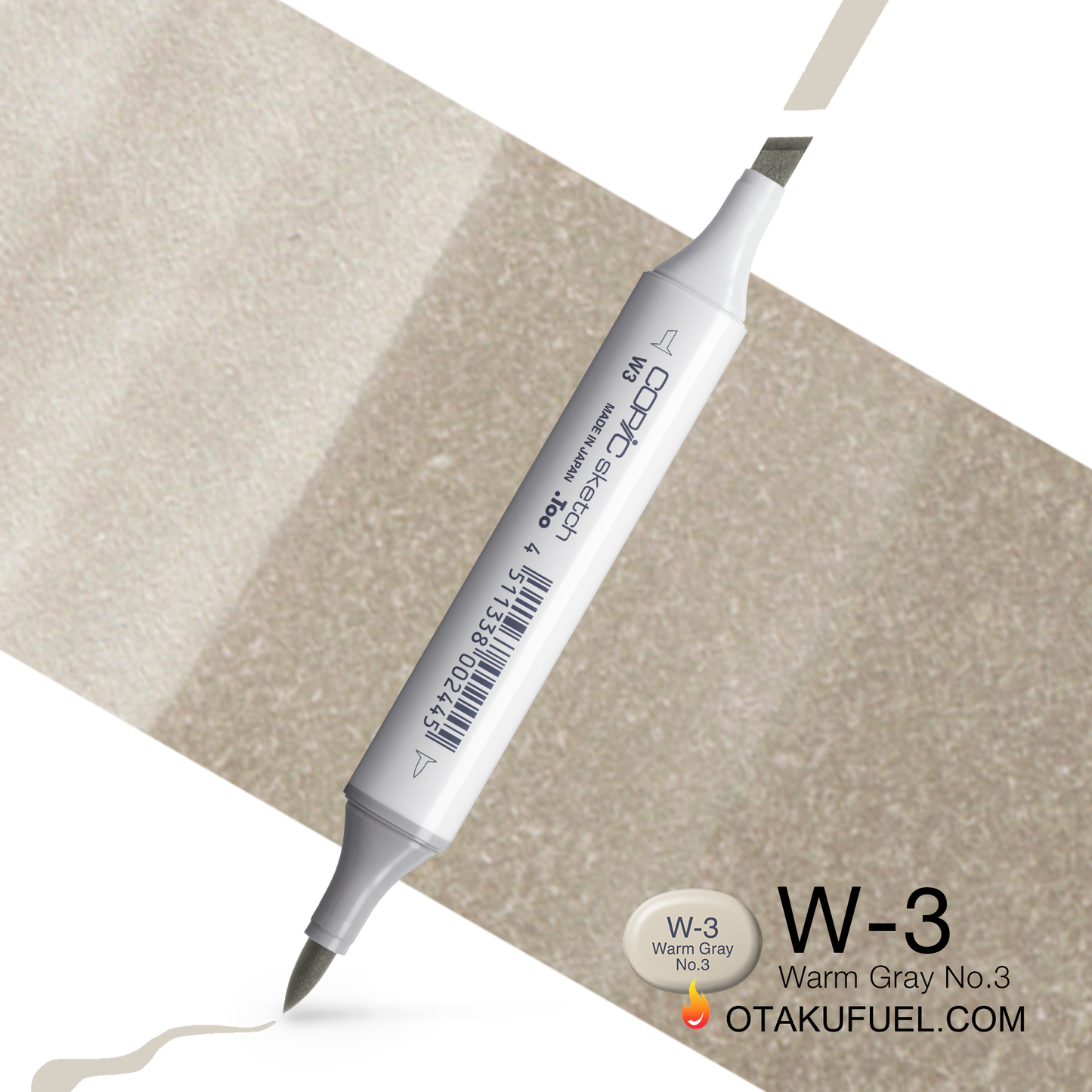 Copic Sketch W3 Warm Gray No. 3 Marker <inline style="float: right; margin-right: 10px; background-color: rgb(209, 208, 203);">&nbsp;&nbsp;&nbsp;&nbsp;&nbsp;&nbsp; </inline>