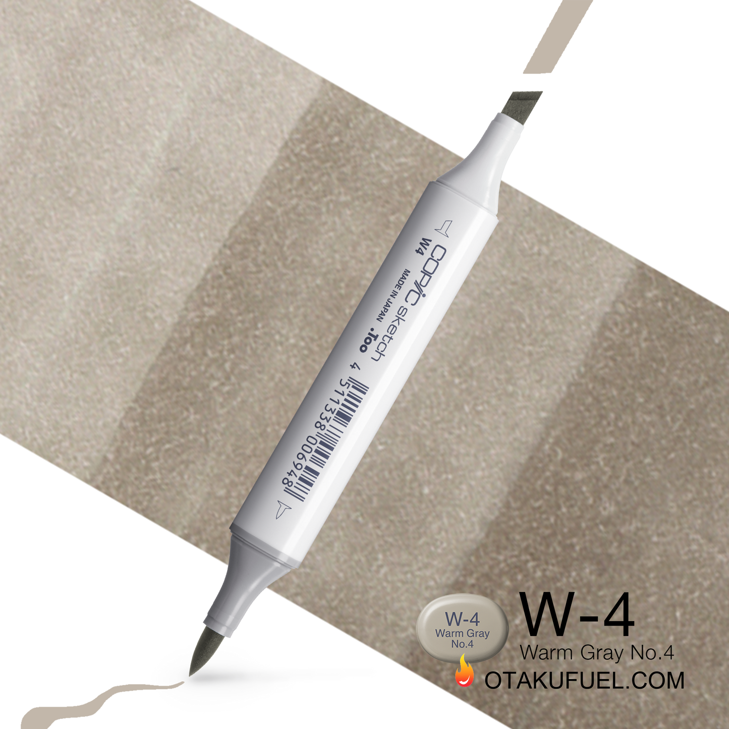 Copic Sketch W4 Warm Gray No. 4 Marker <inline style="float: right; margin-right: 10px; background-color: rgb(188, 187, 182);">&nbsp;&nbsp;&nbsp;&nbsp;&nbsp;&nbsp; </inline>
