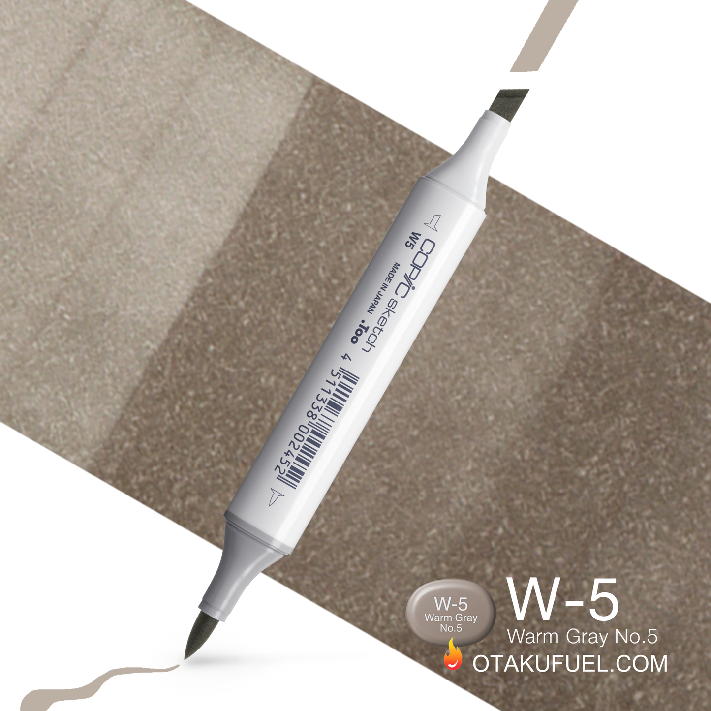 Copic Sketch W5 Warm Gray No. 5 Marker <inline style="float: right; margin-right: 10px; background-color: rgb(167, 166, 161);">&nbsp;&nbsp;&nbsp;&nbsp;&nbsp;&nbsp; </inline>