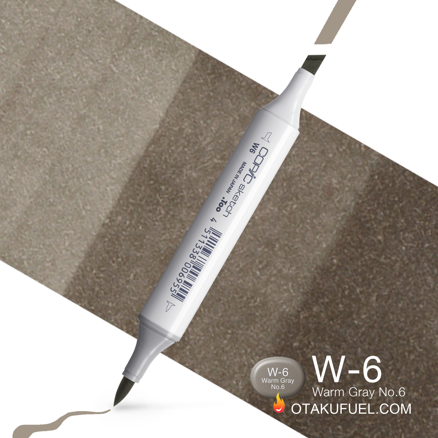 Copic Sketch W6 Warm Gray No. 6 Marker <inline style="float: right; margin-right: 10px; background-color: rgb(149, 148, 143);">&nbsp;&nbsp;&nbsp;&nbsp;&nbsp;&nbsp; </inline>