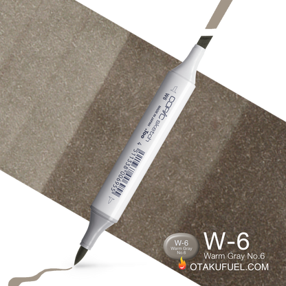 Copic Sketch W6 Warm Gray No. 6 Marker <inline style="float: right; margin-right: 10px; background-color: rgb(149, 148, 143);">&nbsp;&nbsp;&nbsp;&nbsp;&nbsp;&nbsp; </inline>