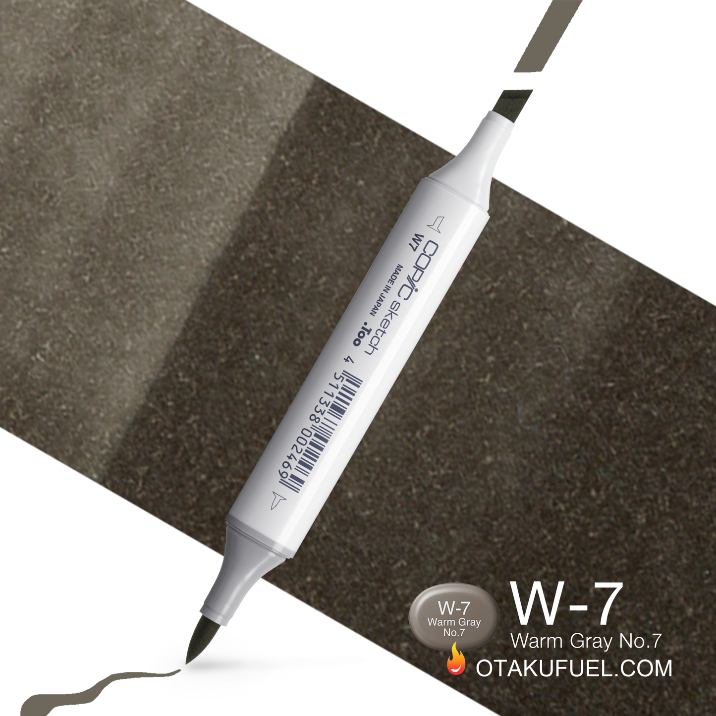 Copic Sketch W7 Warm Gray No. 7 Marker <inline style="float: right; margin-right: 10px; background-color: rgb(119, 121, 116);">&nbsp;&nbsp;&nbsp;&nbsp;&nbsp;&nbsp; </inline>