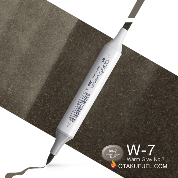 Copic Sketch W7 Warm Gray No. 7 Marker <inline style="float: right; margin-right: 10px; background-color: rgb(119, 121, 116);">&nbsp;&nbsp;&nbsp;&nbsp;&nbsp;&nbsp; </inline>