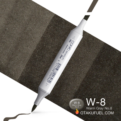 Copic Sketch W8 Warm Gray No. 8 Marker <inline style="float: right; margin-right: 10px; background-color: rgb(98, 100, 95);">&nbsp;&nbsp;&nbsp;&nbsp;&nbsp;&nbsp; </inline>