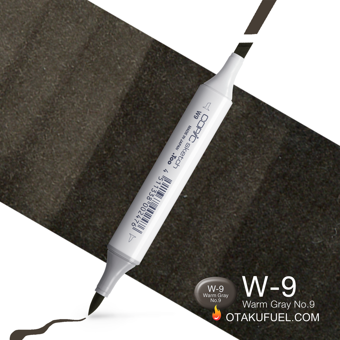 Copic Sketch W9 Warm Gray No. 9 Marker <inline style="float: right; margin-right: 10px; background-color: rgb(77, 78, 73);">&nbsp;&nbsp;&nbsp;&nbsp;&nbsp;&nbsp; </inline>