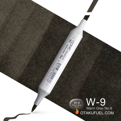 Copic Sketch W9 Warm Gray No. 9 Marker <inline style="float: right; margin-right: 10px; background-color: rgb(77, 78, 73);">&nbsp;&nbsp;&nbsp;&nbsp;&nbsp;&nbsp; </inline>