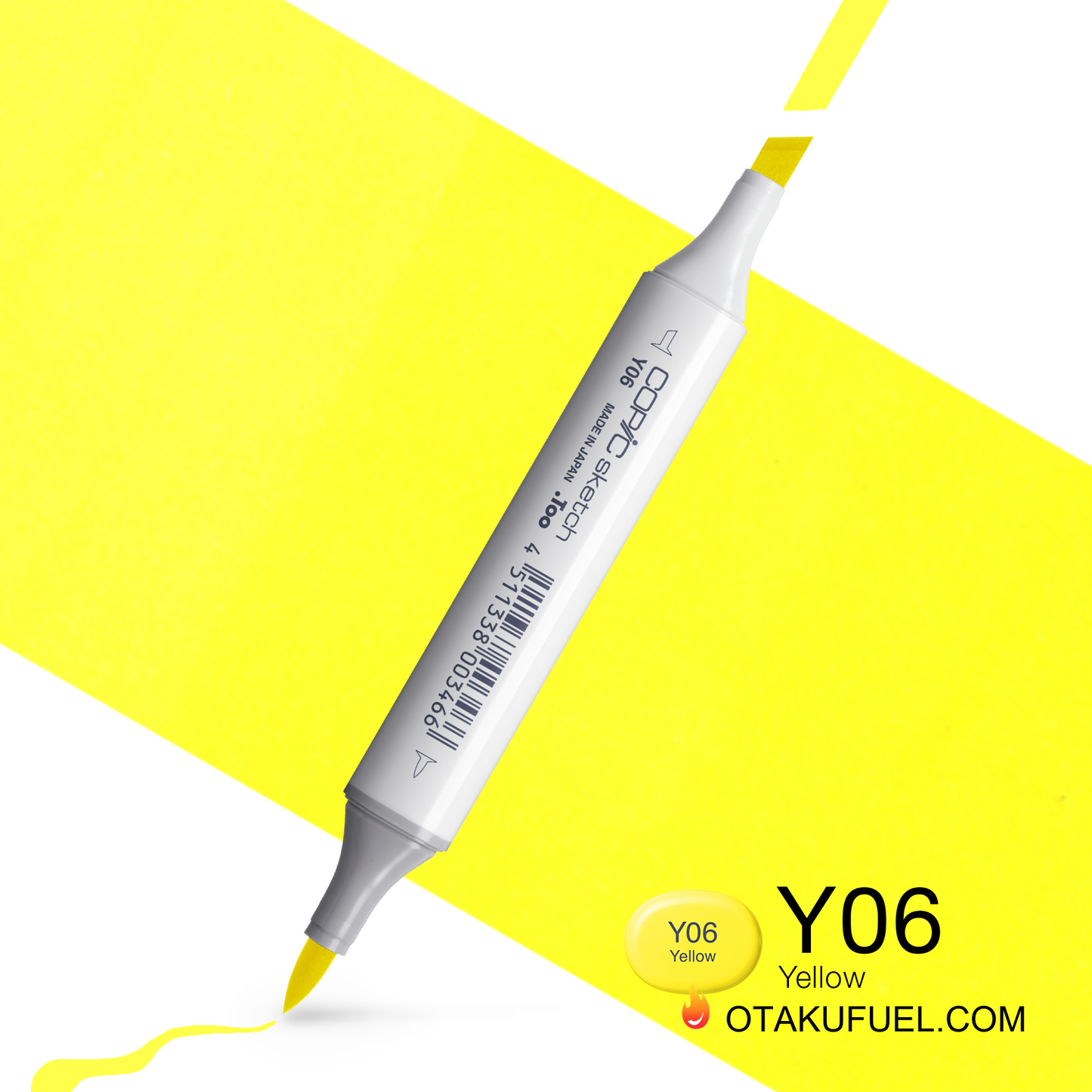 Copic Sketch Y06 Yellow Marker <inline style="float: right; margin-right: 10px; background-color: rgb(254, 244,110);">&nbsp;&nbsp;&nbsp;&nbsp;&nbsp;&nbsp; </inline>