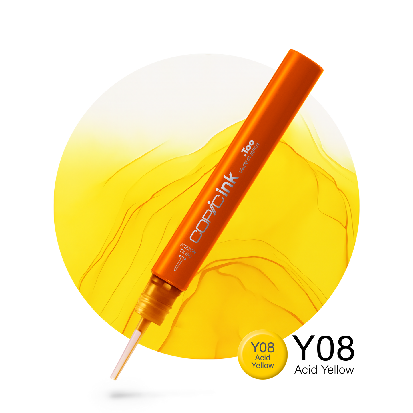 Copic Ink Refill Y08 Acid Yellow <inline style="float: right; margin-right: 10px; background-color: rgb(253,240,3);">&nbsp;&nbsp;&nbsp;&nbsp;&nbsp;&nbsp; </inline>