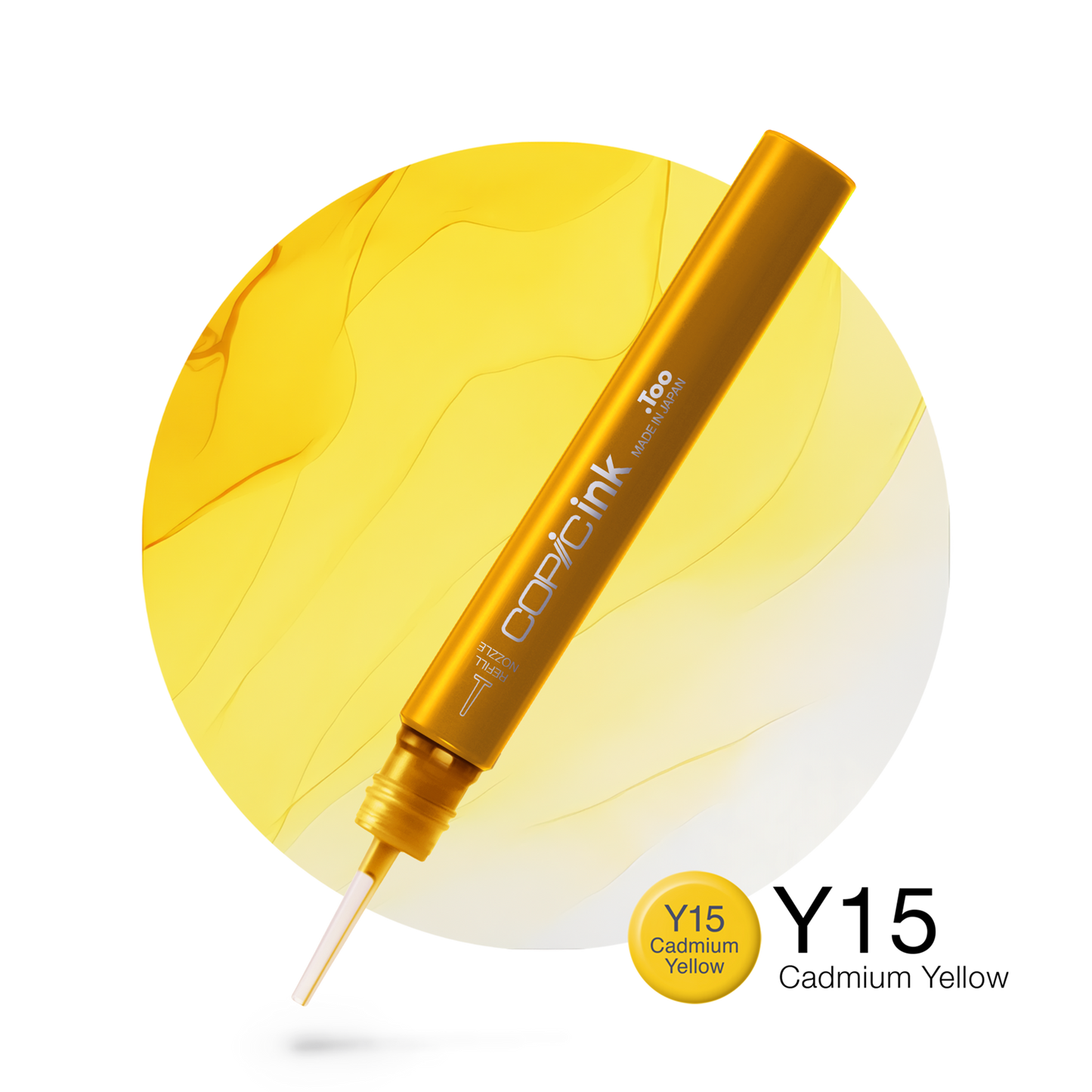 Copic Ink Refill Y15 Cadmium Yellow <inline style="float: right; margin-right: 10px; background-color: rgb(255,230,111);">&nbsp;&nbsp;&nbsp;&nbsp;&nbsp;&nbsp; </inline>