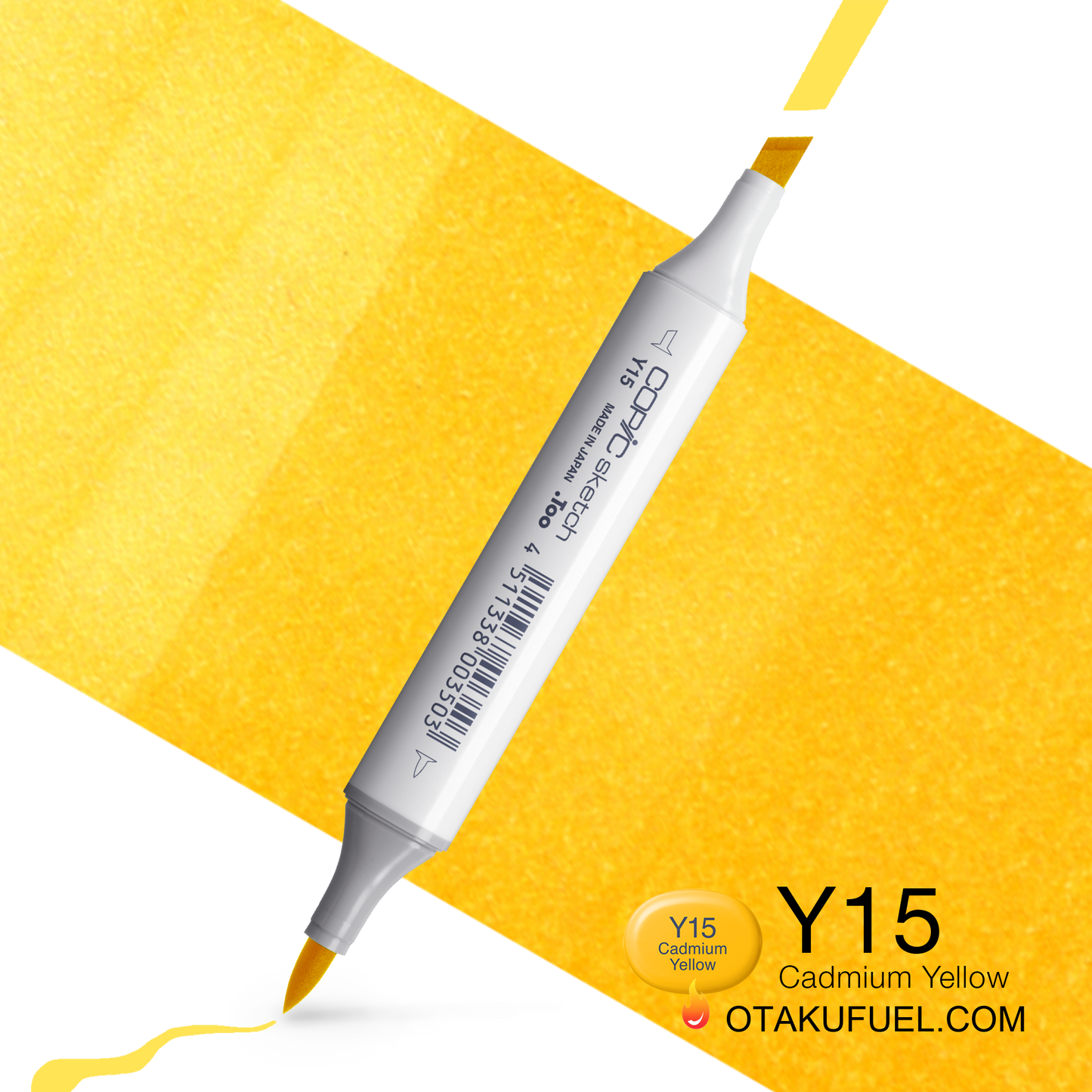 Copic Sketch Y15 Cadmium Yellow Marker <inline style="float: right; margin-right: 10px; background-color: rgb(255,230,111);">&nbsp;&nbsp;&nbsp;&nbsp;&nbsp;&nbsp; </inline>