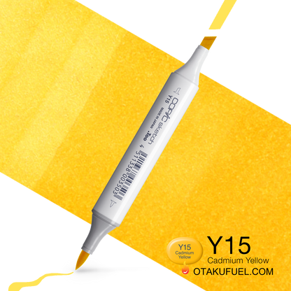 Copic Sketch Y15 Cadmium Yellow Marker <inline style="float: right; margin-right: 10px; background-color: rgb(255,230,111);">&nbsp;&nbsp;&nbsp;&nbsp;&nbsp;&nbsp; </inline>