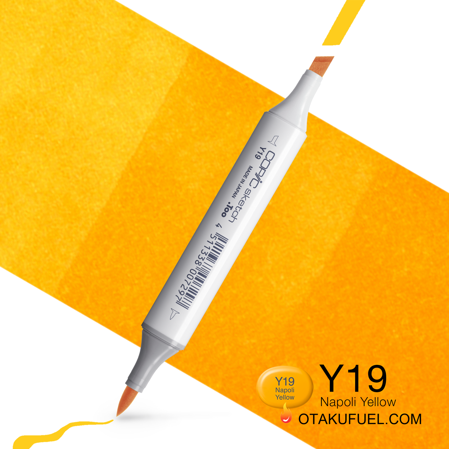 Copic Sketch Y19 Napoli Yellow Marker <inline style="float: right; margin-right: 10px; background-color: rgb(255,233,62);">&nbsp;&nbsp;&nbsp;&nbsp;&nbsp;&nbsp; </inline>