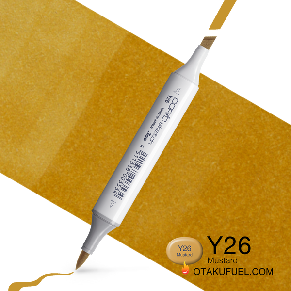 Copic Sketch Y26 Mustard Marker <inline style="float: right; margin-right: 10px; background-color: rgb(236, 216, 106);">&nbsp;&nbsp;&nbsp;&nbsp;&nbsp;&nbsp; </inline>