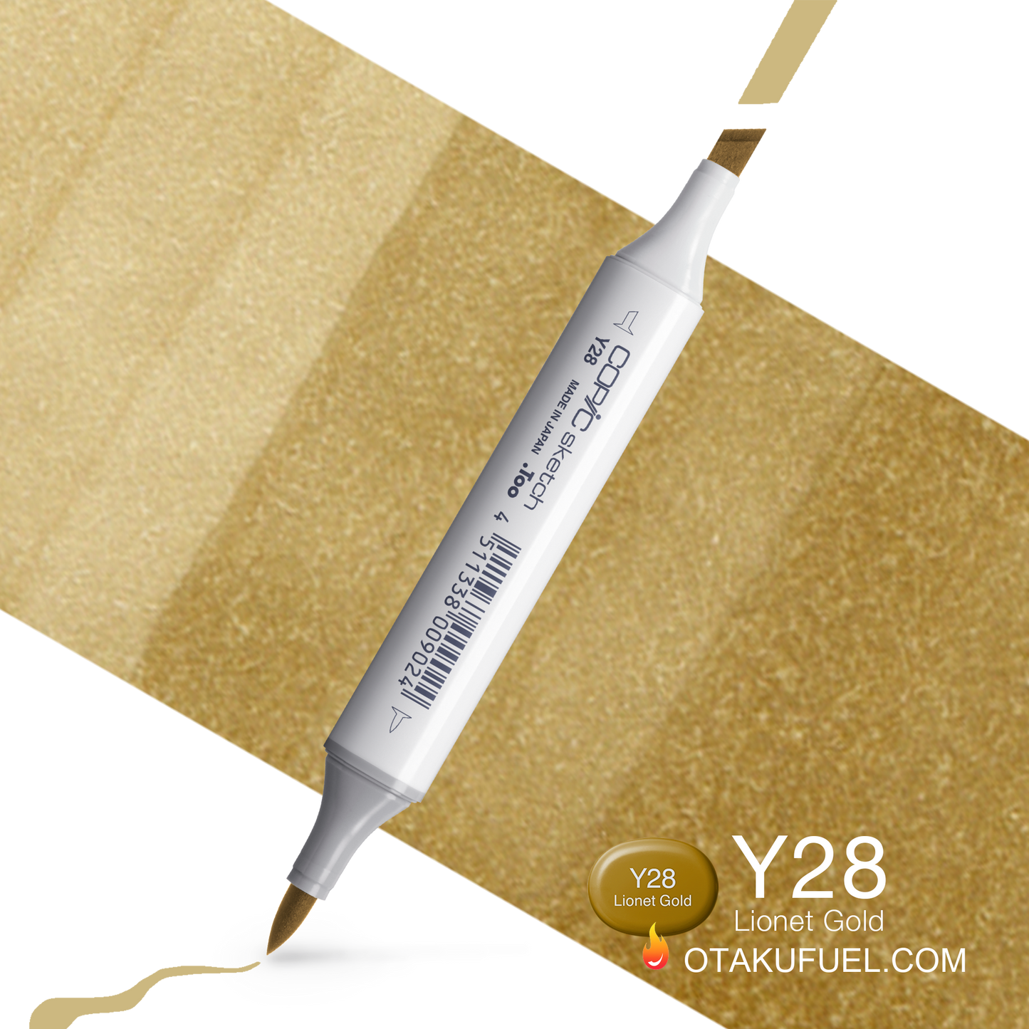 Copic Sketch Y28 Lionet Gold Marker <inline style="float: right; margin-right: 10px; background-color: rgb(202, 168, 105);">&nbsp;&nbsp;&nbsp;&nbsp;&nbsp;&nbsp; </inline>