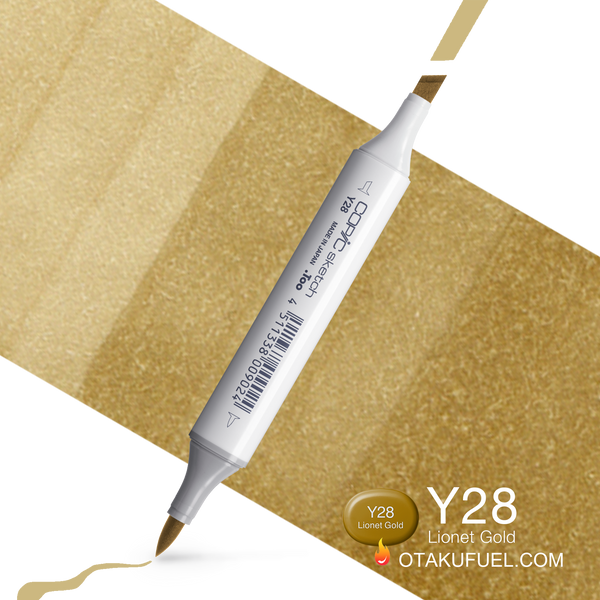 Copic Sketch Y28 Lionet Gold Marker <inline style="float: right; margin-right: 10px; background-color: rgb(202, 168, 105);">&nbsp;&nbsp;&nbsp;&nbsp;&nbsp;&nbsp; </inline>