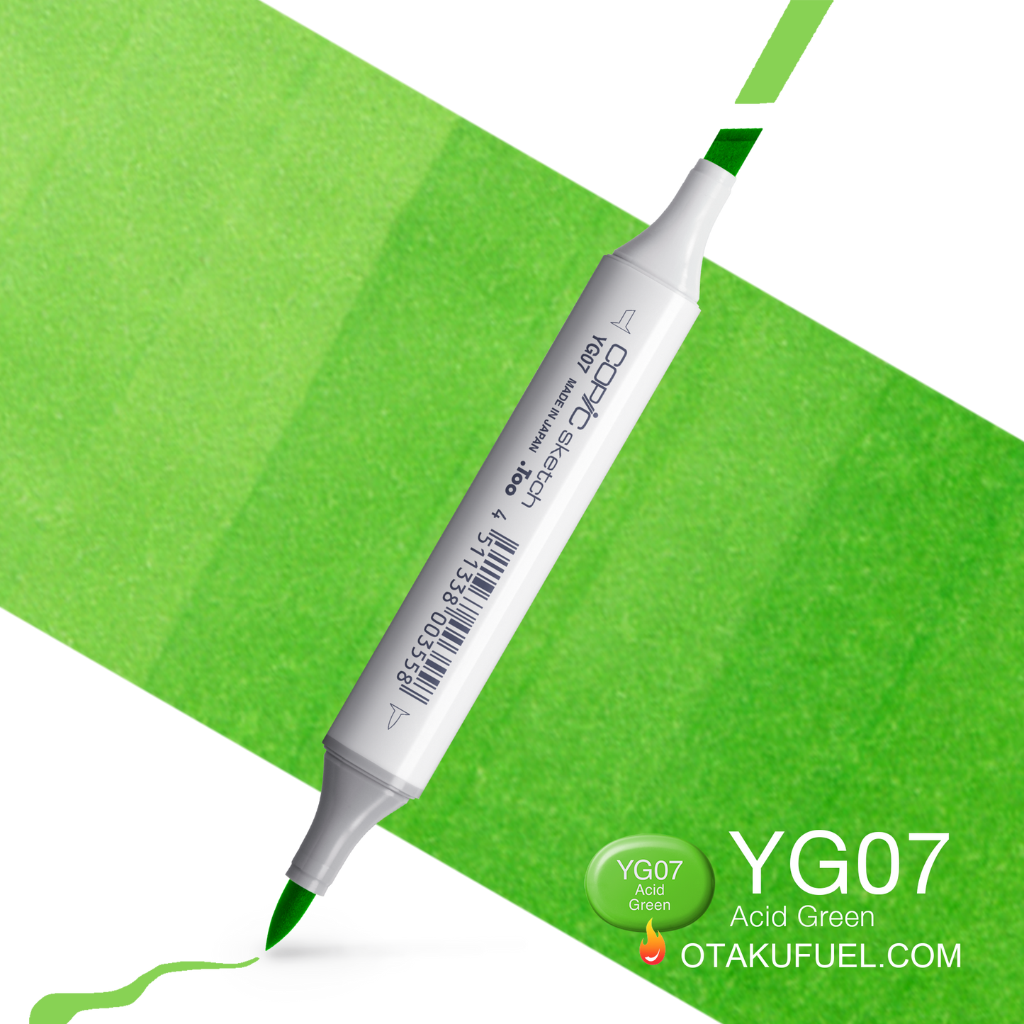 Copic Sketch YG07 Acid Green Marker <inline style="float: right; margin-right: 10px; background-color: rgb(155, 199, 81);">&nbsp;&nbsp;&nbsp;&nbsp;&nbsp;&nbsp; </inline>