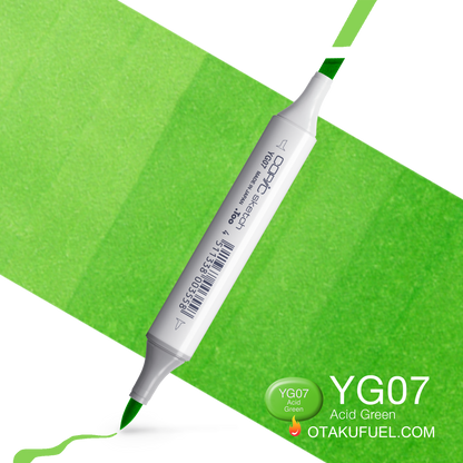 Copic Sketch YG07 Acid Green Marker <inline style="float: right; margin-right: 10px; background-color: rgb(155, 199, 81);">&nbsp;&nbsp;&nbsp;&nbsp;&nbsp;&nbsp; </inline>
