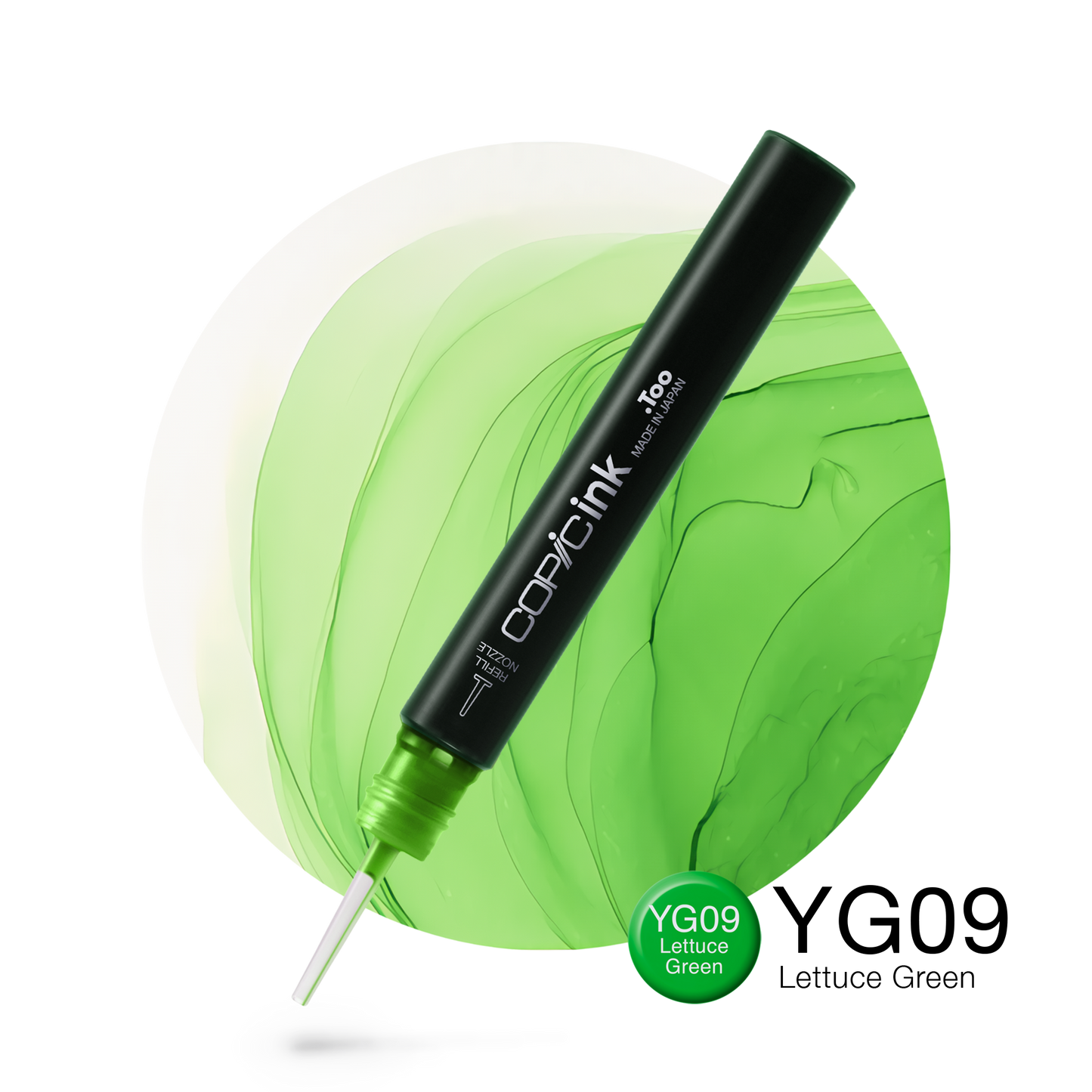 Copic Ink Refill YG09 Lettuce Green <inline style="float: right; margin-right: 10px; background-color: rgb(118, 188, 100);">&nbsp;&nbsp;&nbsp;&nbsp;&nbsp;&nbsp; </inline>