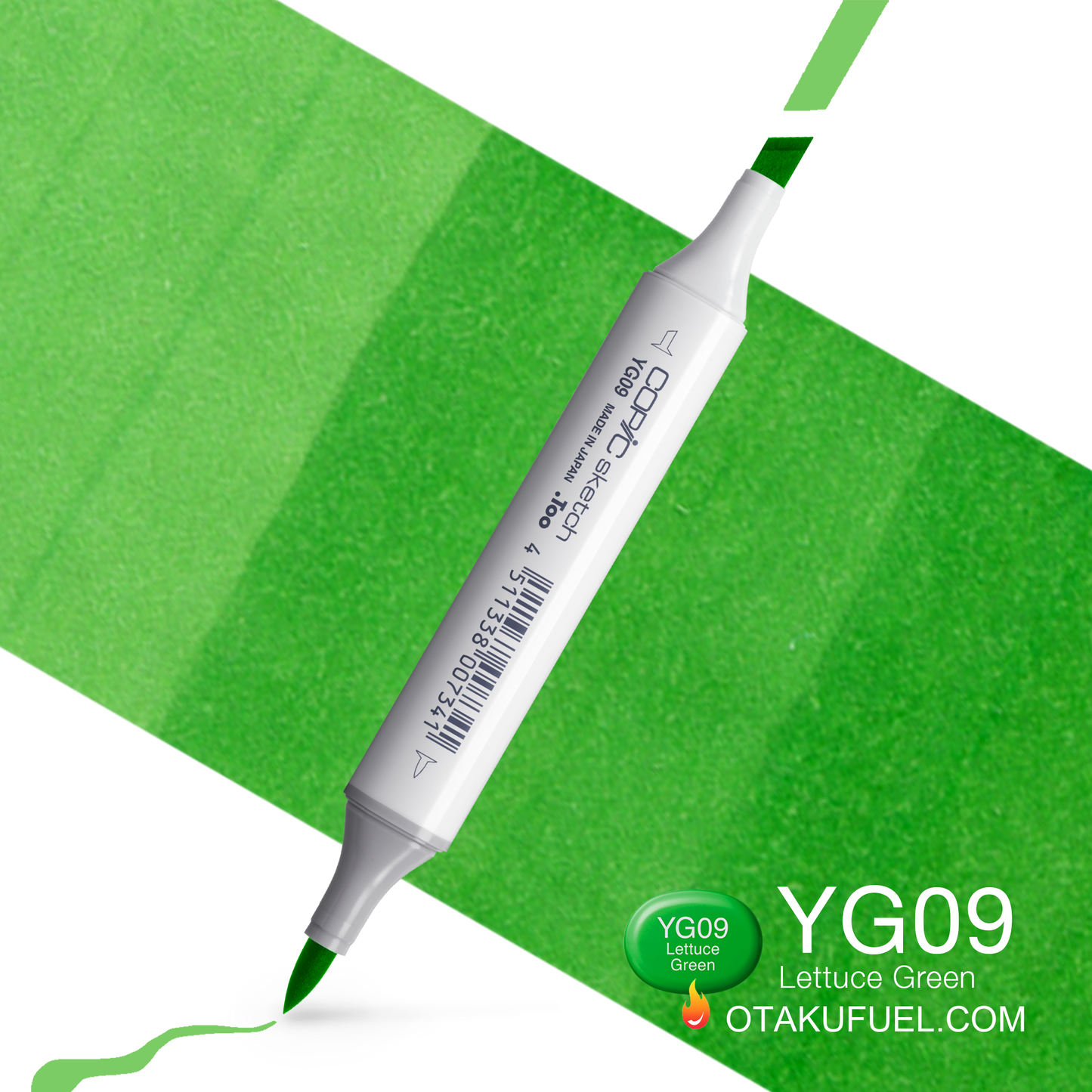 Copic Sketch YG09 Lettuce Green Marker <inline style="float: right; margin-right: 10px; background-color: rgb(118, 188, 100);">&nbsp;&nbsp;&nbsp;&nbsp;&nbsp;&nbsp; </inline>