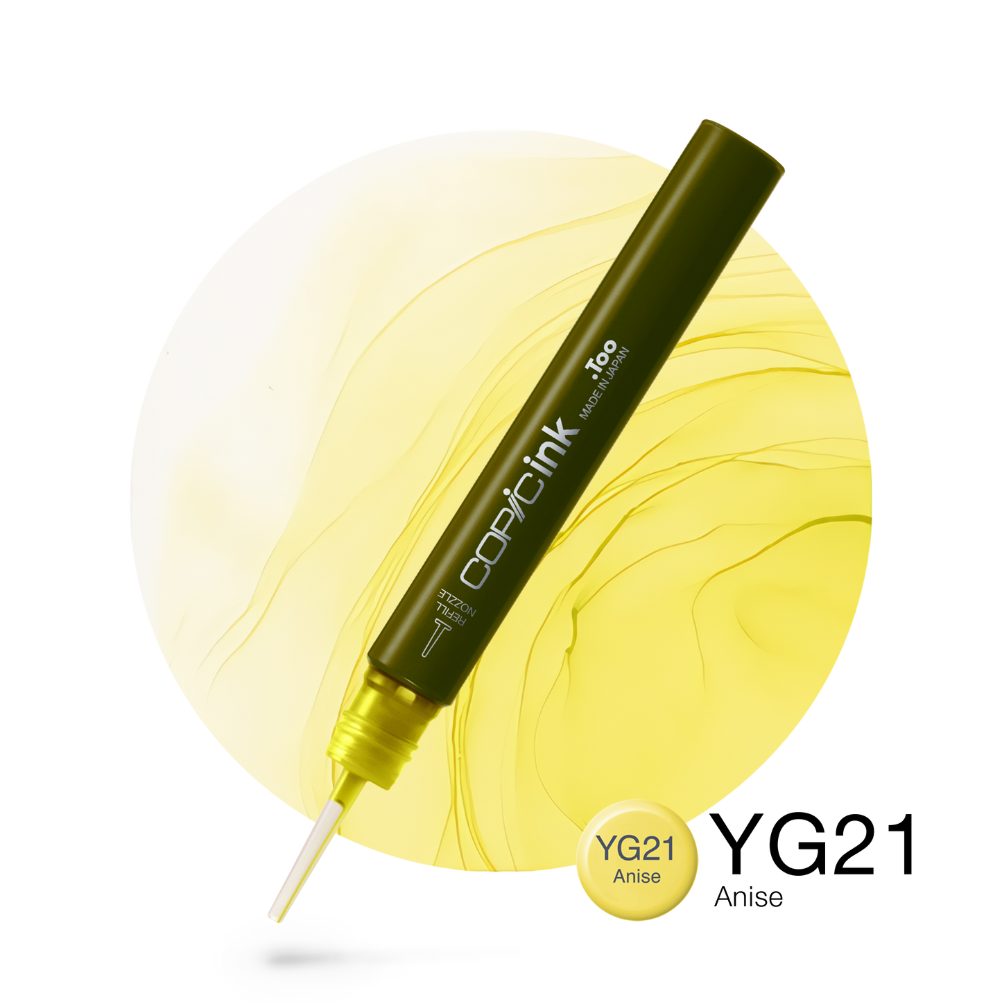 Copic Ink Refill YG21 Anise <inline style="float: right; margin-right: 10px; background-color: rgb(246, 245, 185);">&nbsp;&nbsp;&nbsp;&nbsp;&nbsp;&nbsp; </inline>