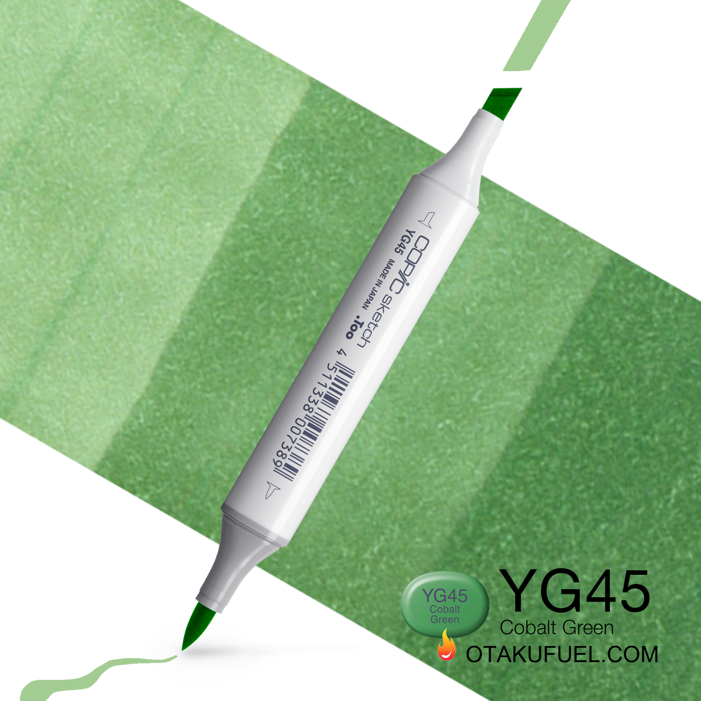 Copic Sketch YG45 Cobalt Green Marker <inline style="float: right; margin-right: 10px; background-color: rgb(174, 214, 173);">&nbsp;&nbsp;&nbsp;&nbsp;&nbsp;&nbsp; </inline>