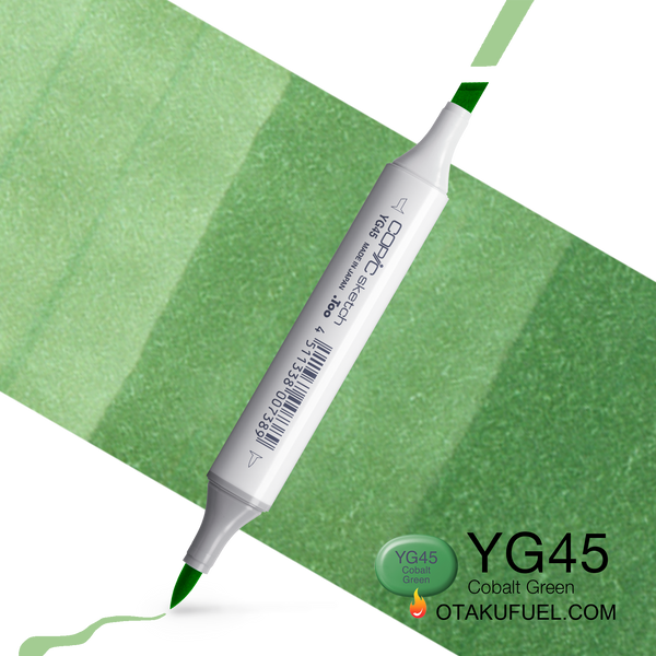 Copic Sketch YG45 Cobalt Green Marker <inline style="float: right; margin-right: 10px; background-color: rgb(174, 214, 173);">&nbsp;&nbsp;&nbsp;&nbsp;&nbsp;&nbsp; </inline>
