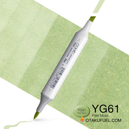 Copic Sketch YG61 Pale Moss Marker <inline style="float: right; margin-right: 10px; background-color: rgb(129, 191, 140);">&nbsp;&nbsp;&nbsp;&nbsp;&nbsp;&nbsp; </inline>