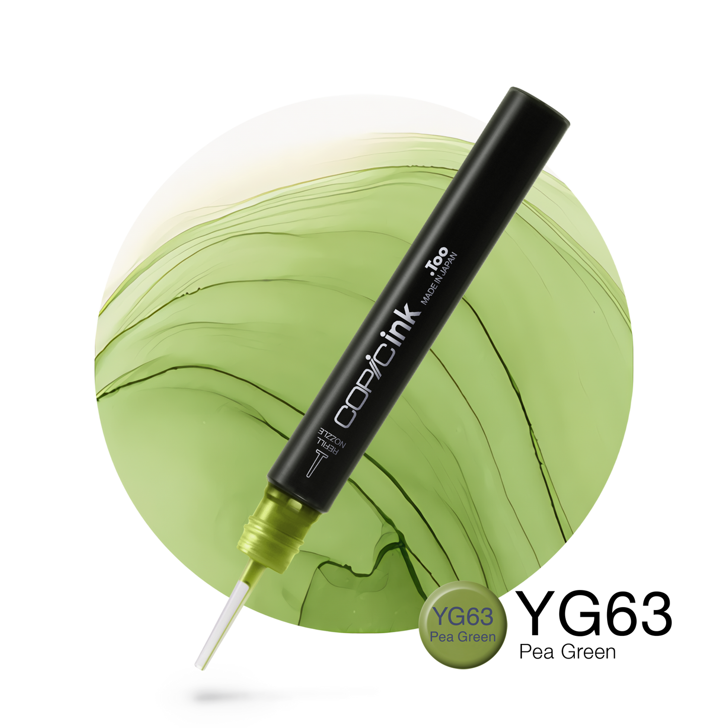 Copic Ink Refill YG63 Pea Green <inline style="float: right; margin-right: 10px; background-color: rgb(161, 203, 163);">&nbsp;&nbsp;&nbsp;&nbsp;&nbsp;&nbsp; </inline>