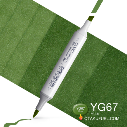 Copic Sketch YG67 Moss Marker <inline style="float: right; margin-right: 10px; background-color: rgb(129, 191, 140);">&nbsp;&nbsp;&nbsp;&nbsp;&nbsp;&nbsp; </inline>