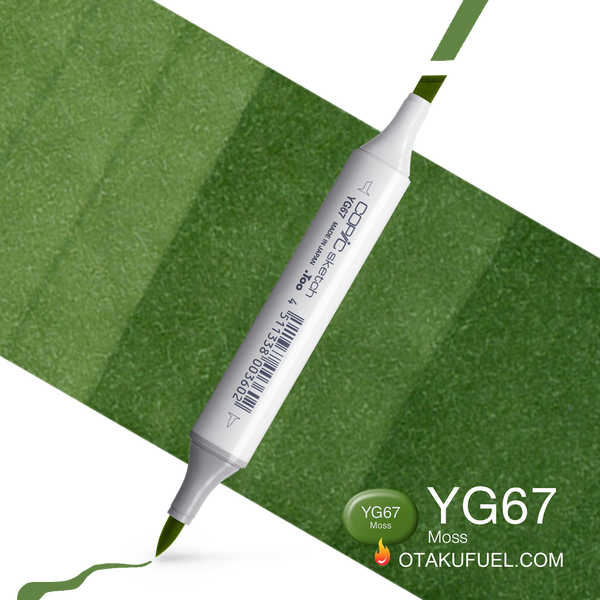 Copic Sketch YG67 Moss Marker <inline style="float: right; margin-right: 10px; background-color: rgb(129, 191, 140);">&nbsp;&nbsp;&nbsp;&nbsp;&nbsp;&nbsp; </inline>