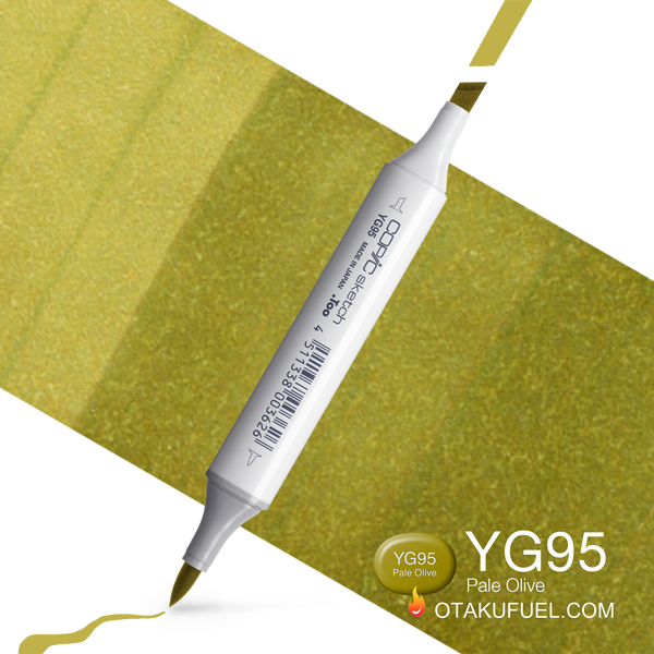 Copic Sketch YG95 Pale Olive Marker <inline style="float: right; margin-right: 10px; background-color: rgb(95, 126, 58);">&nbsp;&nbsp;&nbsp;&nbsp;&nbsp;&nbsp; </inline>
