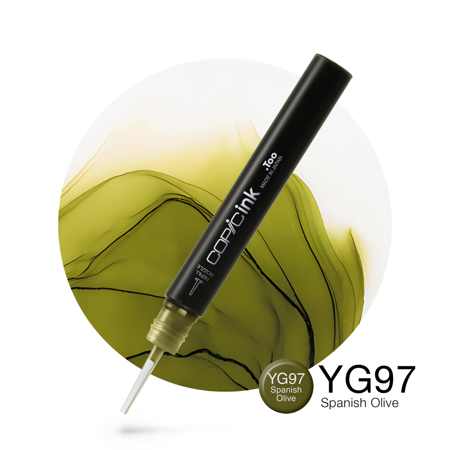 Copic Ink Refill YG97 Spanish Olive <inline style="float: right; margin-right: 10px; background-color: rgb(95, 126, 58);">&nbsp;&nbsp;&nbsp;&nbsp;&nbsp;&nbsp; </inline>
