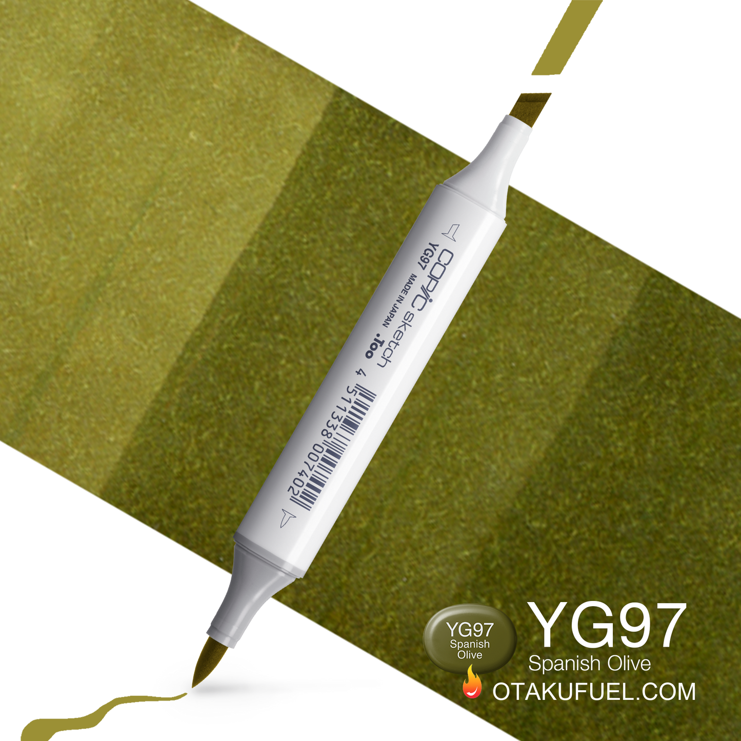 Copic Sketch YG97 Spanish Olive Marker <inline style="float: right; margin-right: 10px; background-color: rgb(95, 126, 58);">&nbsp;&nbsp;&nbsp;&nbsp;&nbsp;&nbsp; </inline>