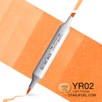 Copic Sketch YR02 Light Orange Marker <inline style="float: right; margin-right: 10px; background-color: rgb(253, 202, 149);">&nbsp;&nbsp;&nbsp;&nbsp;&nbsp;&nbsp; </inline>