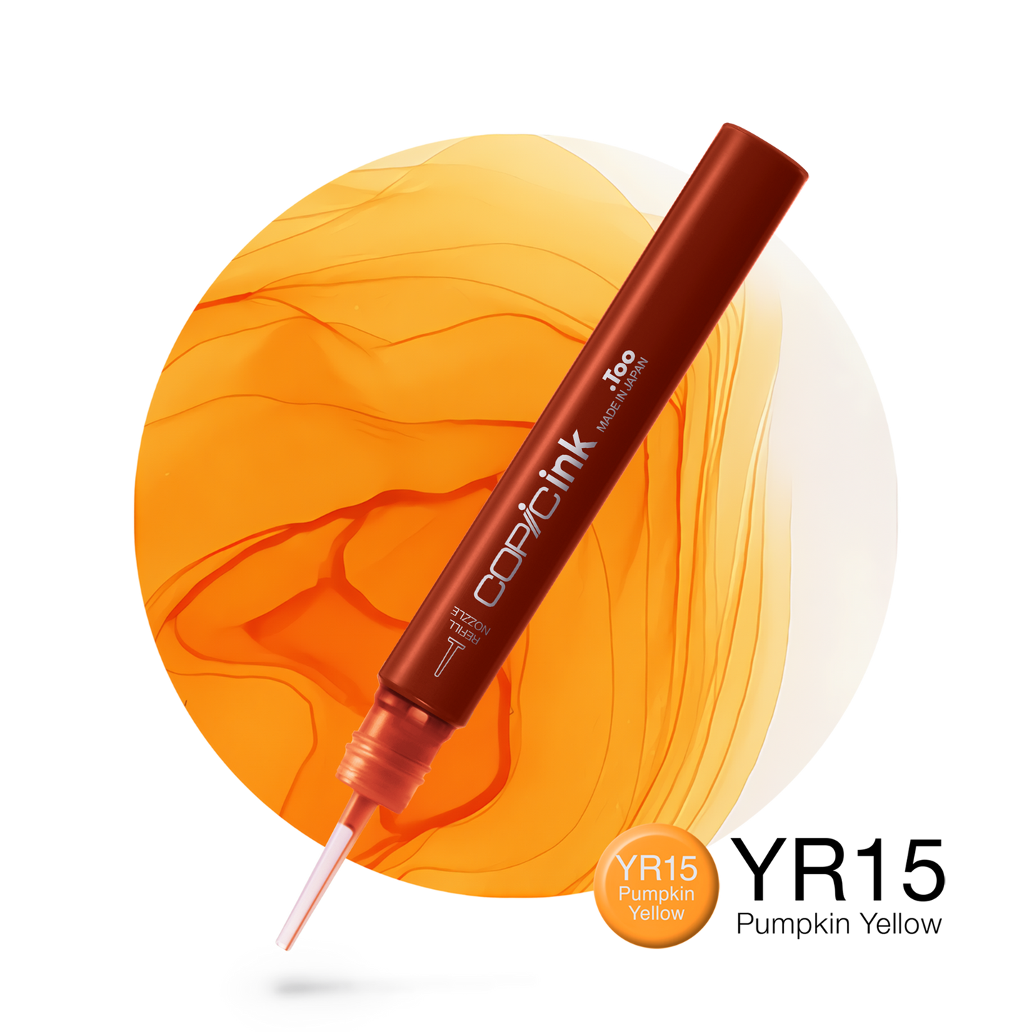 Copic Ink Refill YR15 Pumpkin Yellow <inline style="float: right; margin-right: 10px; background-color: rgb(249,182,130);">&nbsp;&nbsp;&nbsp;&nbsp;&nbsp;&nbsp; </inline>