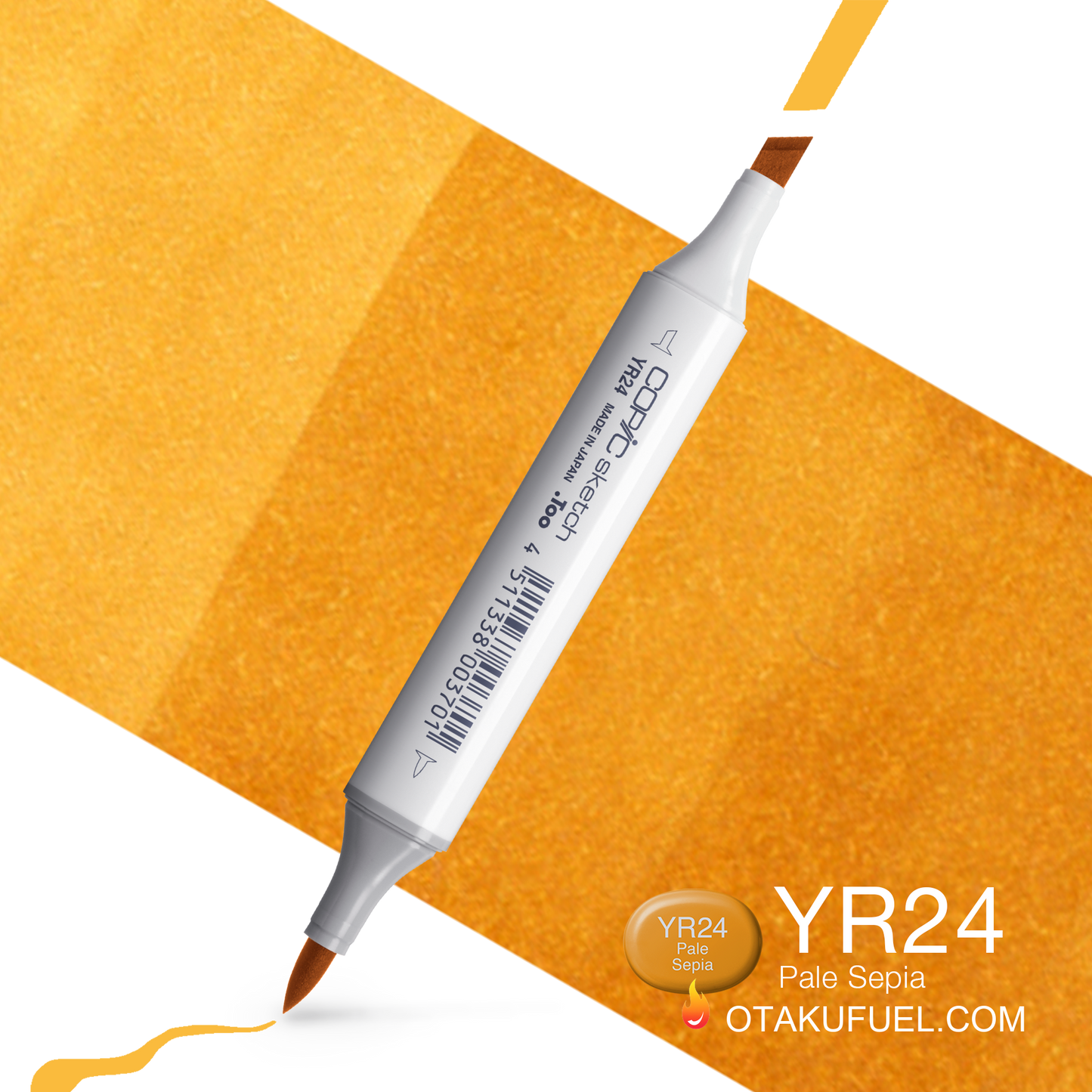 Copic Sketch YR24 Pale Sepia Marker <inline style="float: right; margin-right: 10px; background-color: rgb(203, 147, 90);">&nbsp;&nbsp;&nbsp;&nbsp;&nbsp;&nbsp; </inline>
