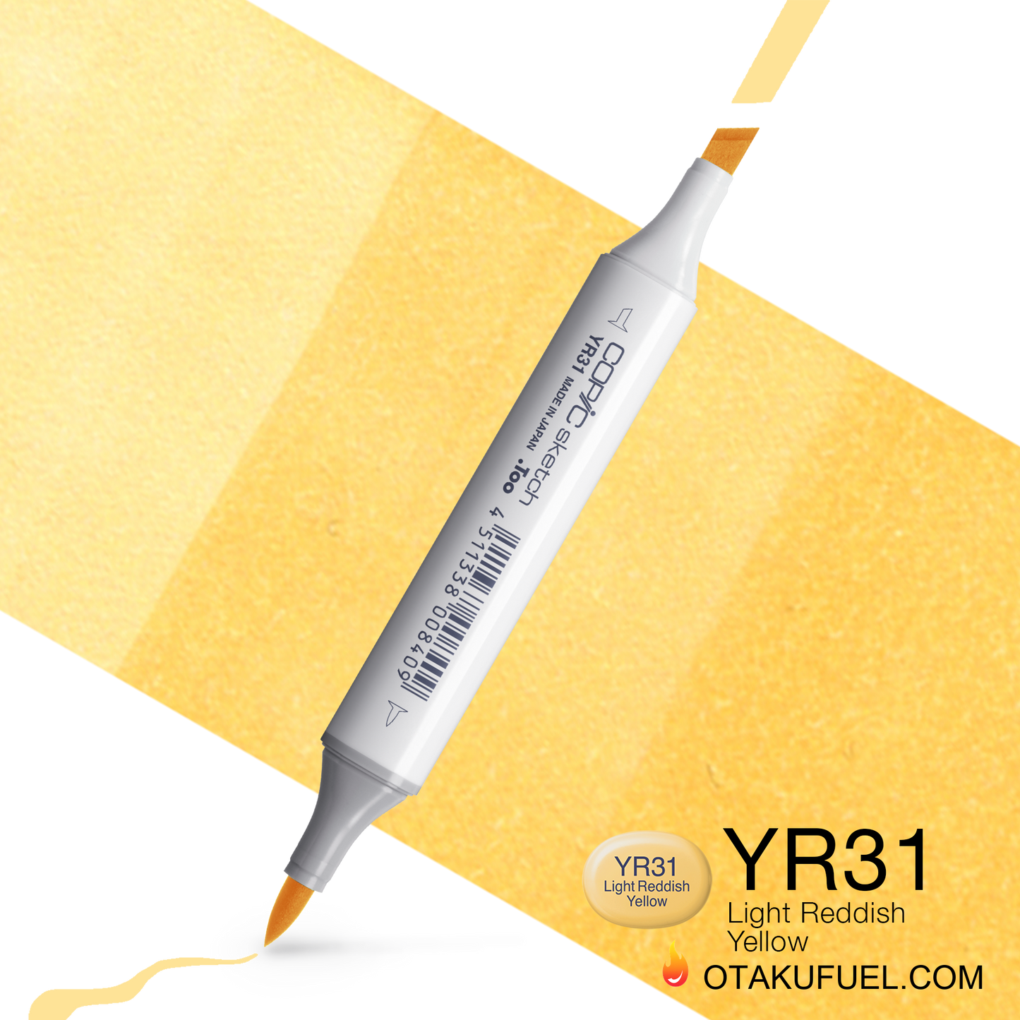 Copic Sketch YR31 Light Reddish Yellow Marker <inline style="float: right; margin-right: 10px; background-color: rgb(255,222,168);">&nbsp;&nbsp;&nbsp;&nbsp;&nbsp;&nbsp; </inline>