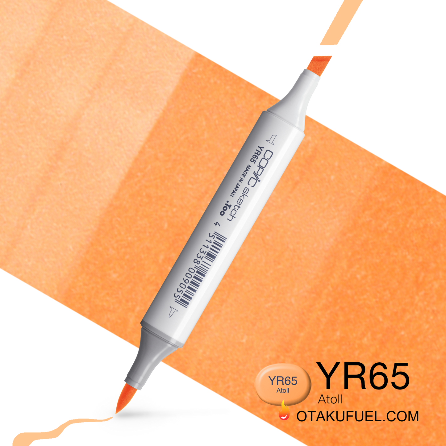 Copic Sketch YR65 Atoll Marker <inline style="float: right; margin-right: 10px; background-color: rgb(239, 165, 97);">&nbsp;&nbsp;&nbsp;&nbsp;&nbsp;&nbsp; </inline>