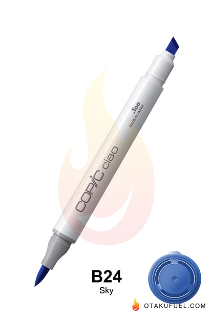 Copic Ciao B24 Sky <inline style="float: right; margin-right: 10px; background-color: rgb(137, 205, 240);">&nbsp;&nbsp;&nbsp;&nbsp;&nbsp;&nbsp; </inline>
