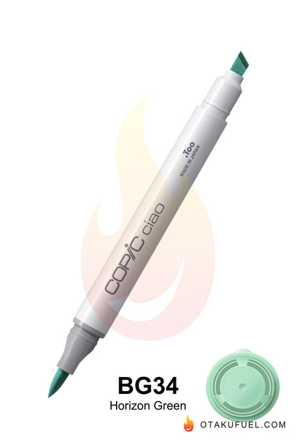 Copic Ciao BG34 Horizon Green <inline style="float: right; margin-right: 10px; background-color: rgb(162, 218, 215);">&nbsp;&nbsp;&nbsp;&nbsp;&nbsp;&nbsp; </inline>